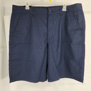 New O'NEILL Drive Men's Blue 2 Way Stretch Shorts, Sz 38, Golf Casual, Bermuda